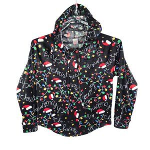 Girls No Boundaries Christmas Hooded Sweatshirt Long Sleeve Size L (11-13)